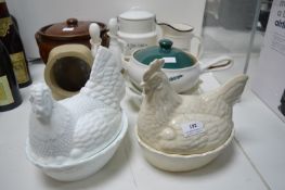 Vintage Kitchenware, Hen Dishes, etc.
