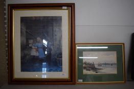 Framed Watercolour and a Framed Print