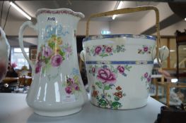 Vintage Pottery Wash Jug & Pail