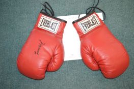 Pair of Signed Mohammed Ali Boxing Gloves with Certificate and Receipt