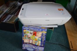 HP DeskJet 2710E Prints, and a Greeting Card Factory