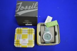 Fossil Quartz Wristwatch in Working Condition with Presentation Case