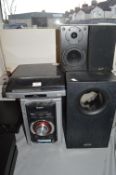 Assorted Audio Including Sony Mini System, Tannoy and Gale Speakers