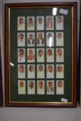 Framed Set of Cricket Cigarette Cards