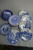 Blue & White Wall Plates, etc.