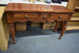 Wooden Console Table with Three Drawers