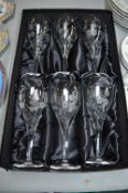 Set of 6 Royal Doulton Crystal Chelsea Wine Goblets