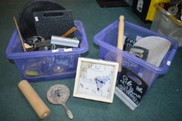 2x Tubs of Assorted Kitchenware