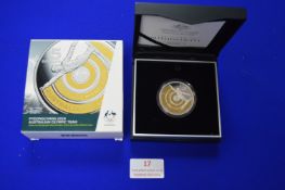 Royal Australian Mint $5 Fine Silver Gold-Plated Proof Coin 1oz with Presentation Case and