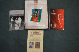 Champions League Jimmy Carager Signed Football Program etc. with Certificate