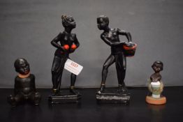 Collection of Vintage African Style Figurines