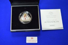 Australian Mint Fine Silver Proof 2017 $5 Triangular Coin ~22.2g with Presentation Case