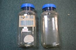 2x Vintage Glass Sweet Jars
