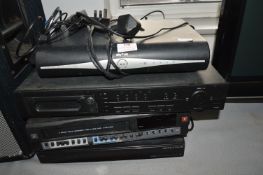 Assorted Electricals Including Sky Box, VCR, etc.