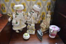 Pair of Christmas Dolls plus Assorted Ornaments