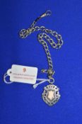 Sterling Silver Victorian Fob with White Metal Chain