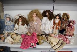 Large Quantity of Vintage Porcelain Dolls