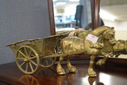 Brass Horse & Cart