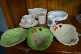 Cabbage Dishes Including Beswick, Wedgwood Bowls, etc.