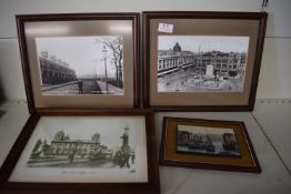 Framed Photographs and a Painting of Hull & Whitby After WWII
