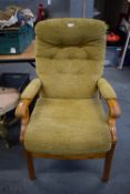 Green Upholstered Armchair