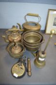 Brass Kettles and Planters, etc.