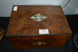Victorian Workbox with Mother of Pearl Inlay