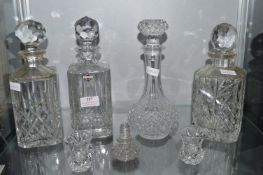 4x Glass Decanters etc.