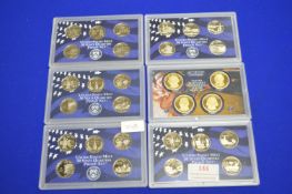 5x United States Mint 50 States Quarters Proof Sets, and 1x Presidential $1 Coin Proof Set