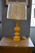 Yellow Painted Table Lamp