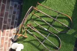 3x Metal Saddle Racks