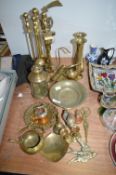 Quantity of Assorted Brassware, Companion Sets, Vases, Bottle Opener, etc.