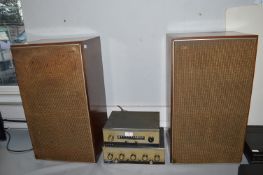 Vintage Leak Audio System Comprising Amp, Tuner, and Speakers
