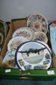 Decorative Wall Plates Including Royal Worcester Bomber Command