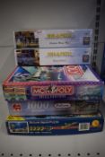 Selection of Puzzles and Games Including Monopoly Hull Edition, and 4000pc Jigsaw Puzzles