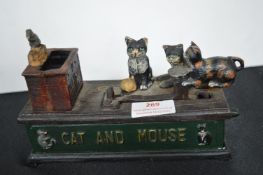 Reproduction Cat & Mouse Automaton Moneybox