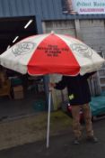 Vintage North Country Brewery Old Tradition Draught Beers Pub Parasol (AF)