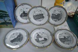 6x Hull Porcelain Wall Plates