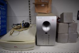 Durabrand Home Cinema System, and a Umax Astra 1220P Scanner