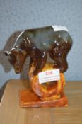 Pottery Russian Bear Figure