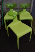 6x Italian Archirivolto Punk Green Chairs