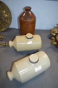 3x Stoneware Bottles