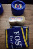 Vintage Fosters Bar Towels, Beermats, and Ashtrays