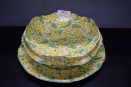 Crown Ducal Primula Chintz Crest Dish and Stand