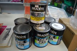 *7x Assorted 1L Cans of Bradite Paints