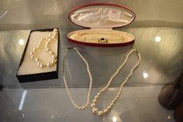 Selection of Pearl Effect Necklaces
