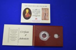Australian Fine Silver Holy Dollar and the Dump Commemorative Solid Silver Coin Set 1988