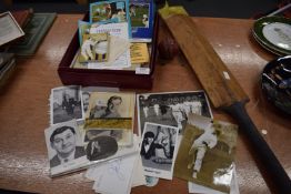 Cricket Memorabilia, Bat & Ball, and Autographed Pieces Including Bob Hope, Ronald Cryer, Joe Louis,