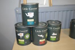 *4x Assorted 1L Tins of Little Green Paints