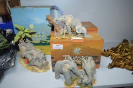 3x Tuskers Elephant Ornaments with Packaging